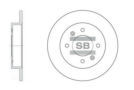 Диск гальмівний HYUNDAI AVANTE XD 00 - задн. (вир-во SANGSIN) Hi-Q (SANGSIN) SD1017