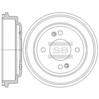 Гальмівний барабан Hi-Q (SANGSIN) SD1078 фото товару