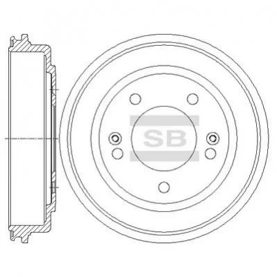 <strong>Гальмівний барабан Hi-Q (SANGSIN) SD1097 (фото 1)</strong>