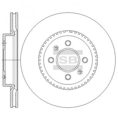 <strong>Диск гальмівний Hi-Q (SANGSIN) SD2043 (фото 1)</strong>