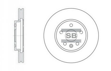 Тормозной диск передний Hi-Q (SANGSIN) SD3031