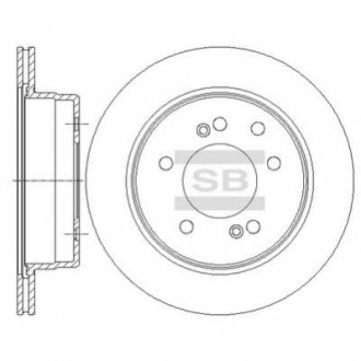 Тормозной диск задний Hi-Q (SANGSIN) SD3043