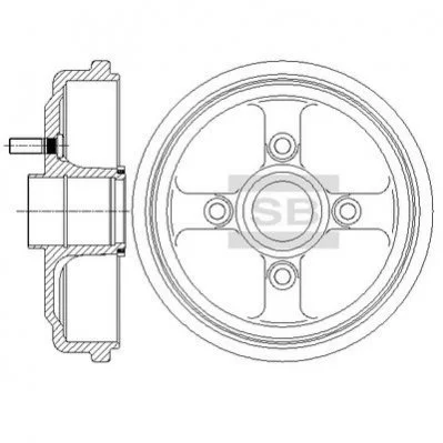 <strong>Гальмівний барабан Hi-Q (SANGSIN) SD3046 (фото 1)</strong>