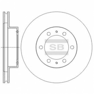 Тормозной диск передний Hi-Q (SANGSIN) SD4030 (фото 1)