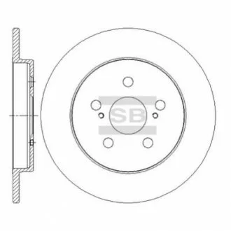 Шт. Гальмівний диск для Lexus, Subaru, Toyota Hi-Q (SANGSIN) SD4060 фото товару