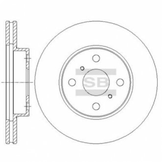 Тормозной диск передний Hi-Q (SANGSIN) SD4061 фото товара