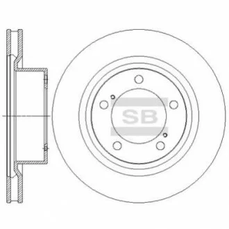 Гальмівний диск передній для Toyota Hi-Q (SANGSIN) SD4062 фото товару