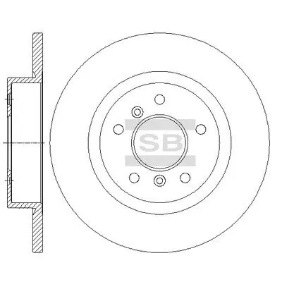 <strong>Диск гальмівний (кратно 2) задній Nissan Qashqai J11 (13-) (D=289.5mm) HI-Q Hi-Q (SANGSIN) SD4252 (фото 1)</strong>