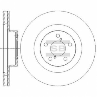 Тормозной диск передний Hi-Q (SANGSIN) SD4701