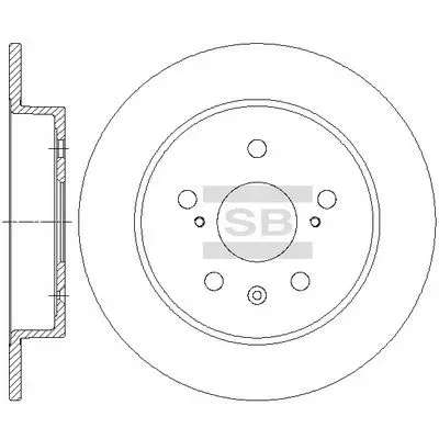 <strong>Диск гальмівний (кратно 2) задній Suzuki SX4 EY,GY (06-) (D=278.0mm) HI-Q Hi-Q (SANGSIN) SD4806 (фото 1)</strong>