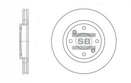 Тормозной диск передний Hi-Q (SANGSIN) SD5001