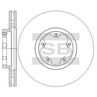 Диск гальмівний (кратно 2) передній (вентильований) Ford Transit RWD (06-) (D=300.0mm) HI-Q для Hi-Q (SANGSIN) SD5311 фото товару