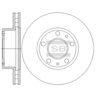 Диск гальмівний (кратно 2) передній (вентильований) Fiat Ducato (06-) (D=279.7mm)  HI-Q для Hi-Q (SANGSIN) SD5506 фото товару
