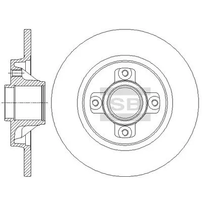 <strong>Диск тормозной (кратно 2) задний Citroen Berlingo (08-) (D=267.7mm) Hi-Q (SANGSIN) SD6001 (фото 1)</strong>