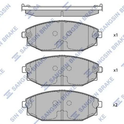 <strong>Комплект гальмівних колодок з 4 шт. дисків Hi-Q (SANGSIN) SP1053 (фото 1)</strong>