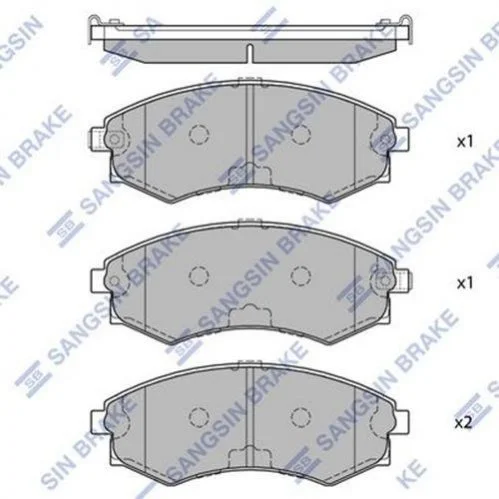 <strong>Комплект гальмівних колодок з 4 шт. дисків Hi-Q (SANGSIN) SP1054-F (фото 1)</strong>