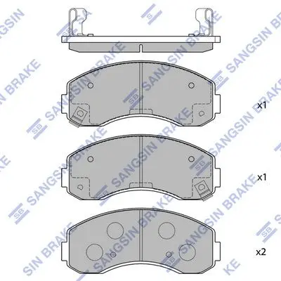 <strong>Колодки гальмівні передні Kia Topic, Frontier (01-) HI-Q Hi-Q (SANGSIN) SP1056 (фото 1)</strong>
