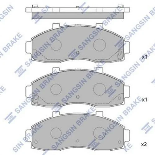 <strong>Комплект гальмівних колодок - дискові Hi-Q (SANGSIN) SP1091 (фото 1)</strong>