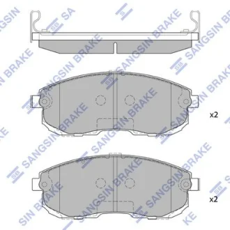 Колодки гальмівні передні Nissan Maxima (00-), Infinity G35 AWD (06-) (SP1107-FA) HI-Q для Hi-Q (SANGSIN) SP1107FA фото товару