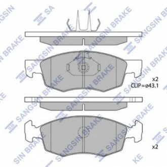 Кт. Гальмівні колодки дискові для Hi-Q (SANGSIN) SP1198 фото товару