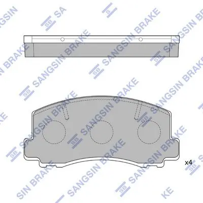 <strong>Колодки гальмівні передні Toyota Corolla HI-Q Hi-Q (SANGSIN) SP1211 (фото 1)</strong>
