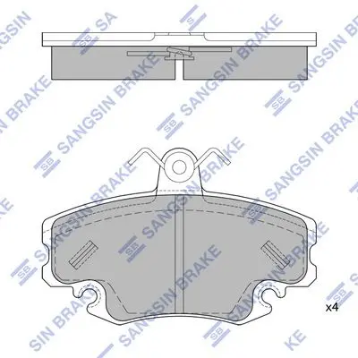 <strong>Колодки гальмівні передні Renault Logan HI-Q Hi-Q (SANGSIN) SP1243A (фото 1)</strong>