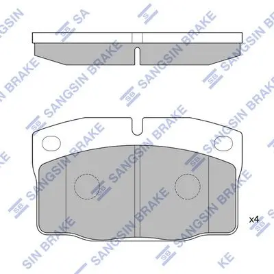 <strong>Колодки гальмівні передні Opel Vectra C (05-), Volvo S40, V40 HI-Q Hi-Q (SANGSIN) SP1258 (фото 1)</strong>