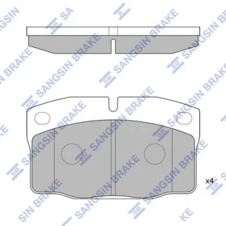 Колодки гальмівні передні Opel Vectra C (05-), Volvo S40, V40 HI-Q для Hi-Q (SANGSIN) SP1258 фото товару