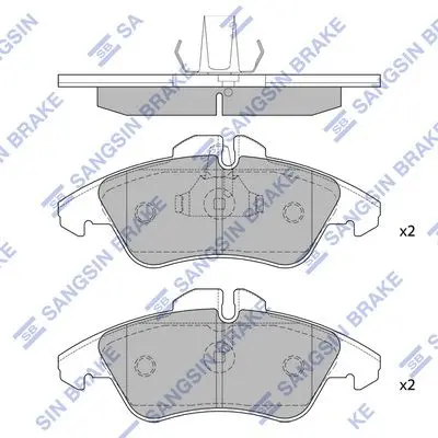 <strong>Колодки гальмівні передні VW LT28-46 (-06) HI-Q Hi-Q (SANGSIN) SP1273A (фото 1)</strong>