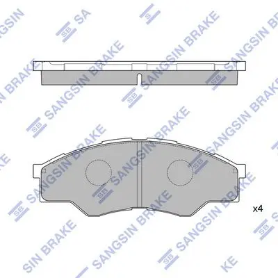 <strong>Колодки гальмівні передні Toyota Hi-Lux (04-) HI-Q Hi-Q (SANGSIN) SP1276 (фото 1)</strong>