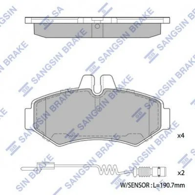 <strong>Тормозные колодки Hi-Q (SANGSIN) SP1278 (фото 1)</strong>