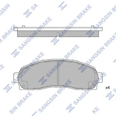 <strong>Колодки гальмівні передні Ford Explorer (-06), Pontiac Torrent (06-) HI-Q Hi-Q (SANGSIN) SP1369 (фото 1)</strong>