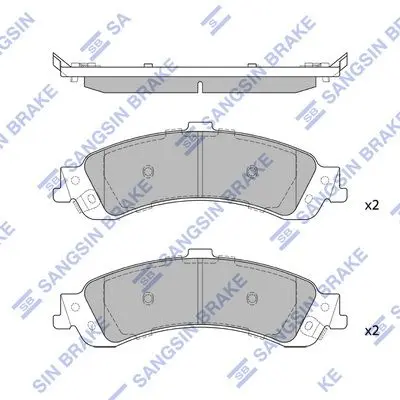<strong>Колодки гальмівні задні (дискові) Chevrolet Tahoe (-06),Cadillac Escalade (-06) HI-Q Hi-Q (SANGSIN) SP1370 (фото 1)</strong>