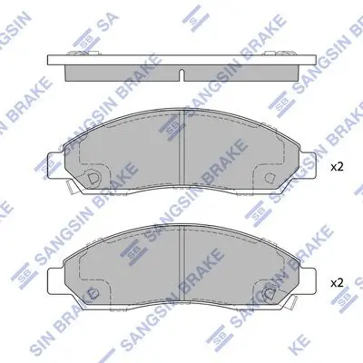 <strong>Колодки гальмівні передні Chevrolet Colorado (-08), GMC Caynon (-08) HI-Q Hi-Q (SANGSIN) SP1408 (фото 1)</strong>