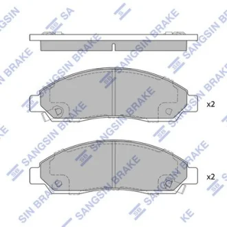 Колодки гальмівні передні Chevrolet Colorado (-08), GMC Caynon (-08) HI-Q для Hi-Q (SANGSIN) SP1408 фото товару