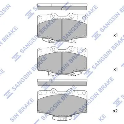 <strong>Колодки гальмівні передні Toyota 4Runner (-01) HI-Q Hi-Q (SANGSIN) SP1420 (фото 1)</strong>