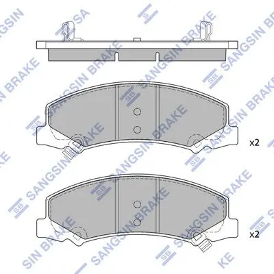 <strong>Колодки гальмівні передні Cadillac DTS (06-), Chevrolet Impala (06-) HI-Q Hi-Q (SANGSIN) SP1443 (фото 1)</strong>