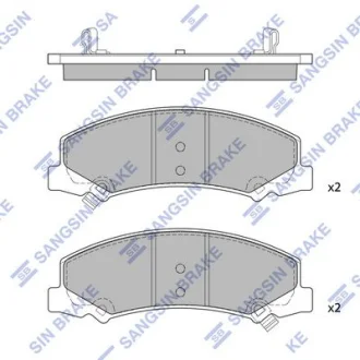 Колодки гальмівні передні Cadillac DTS (06-), Chevrolet Impala (06-) HI-Q для Hi-Q (SANGSIN) SP1443 фото товару