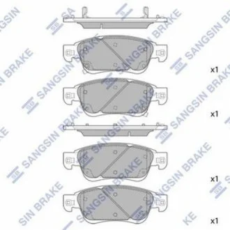Колодки гальмівні дискові для Honda, MG, Acura Hi-Q (SANGSIN) SP1478 фото товару