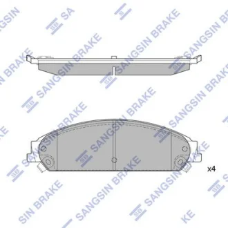 Колодки гальмівні передні Chrysler 300 (11-), Dodge Charger (11-) HI-Q для Hi-Q (SANGSIN) SP1509 фото товару