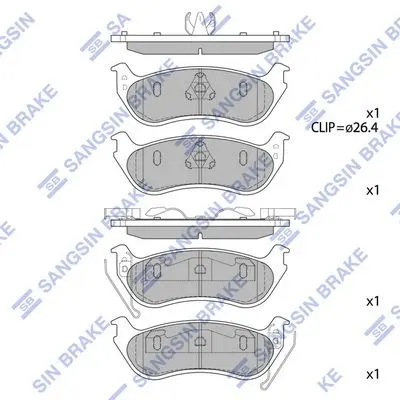 <strong>Колодки гальмівні задні Ford Explorer (05-) HI-Q Hi-Q (SANGSIN) SP1511 (фото 1)</strong>