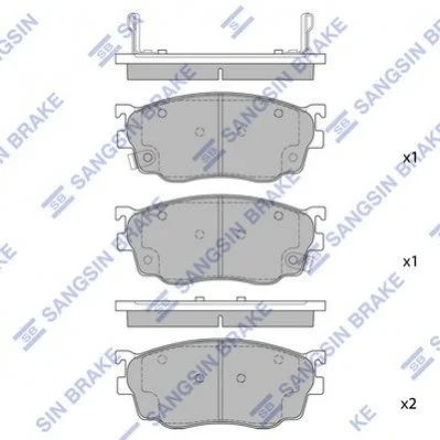 <strong>Колодки гальмові дискові передні Hi-Q (SANGSIN) SP1529 (фото 1)</strong>