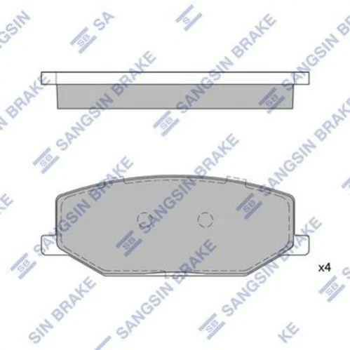 <strong>Колодки гальмівні дискові Hi-Q (SANGSIN) SP1540 (фото 1)</strong>