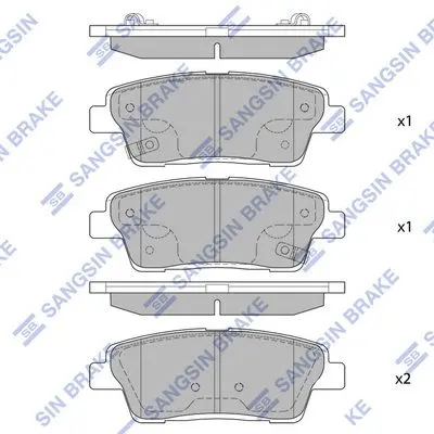 <strong>Колодки гальмівні задні Hyundai Genesis (12-), KIA K9 (12-) HI-Q Hi-Q (SANGSIN) SP1546 (фото 1)</strong>