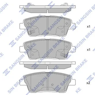Колодки гальмівні задні Hyundai Genesis (12-), KIA K9 (12-) HI-Q для KIA, Hyundai Hi-Q (SANGSIN) SP1546 фото товару