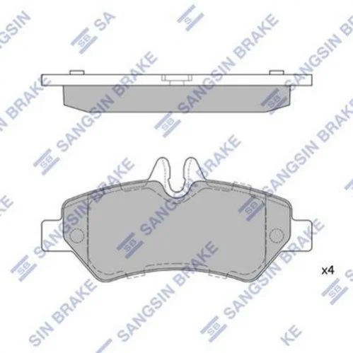 <strong>Комплект гальмівних колодок з 4 шт. дисків Hi-Q (SANGSIN) SP1562 (фото 1)</strong>