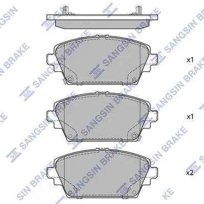<strong>Колодки гальмівні передні Nissan Primera (P12) (02-) HI-Q Hi-Q (SANGSIN) SP1582A (фото 1)</strong>