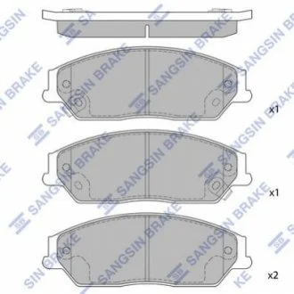 Колодки гальмівні дискові для Geely, Toyota, BYD Hi-Q (SANGSIN) SP1590 фото товару