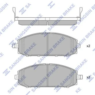 Колодки гальмівні передні Nissan Patrol V (Y61) (-11) HI-Q для Nissan Hi-Q (SANGSIN) SP1599 фото товару