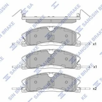 Кт. Тормозные колодки для Ford, Lincoln Hi-Q (SANGSIN) SP1620 фото товара